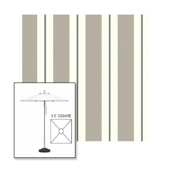 Picture of Equate Cashmere | 5.5' Square Heavy Duty Aluminum Market Umbrella Sunbrella® Awning Fabric
