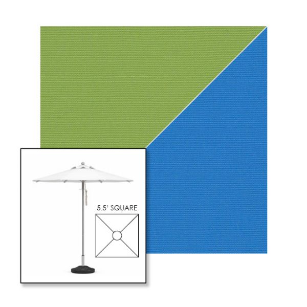 Picture of Ginkgo Capri | 5.5' Square Heavy Duty Aluminum Market Umbrella Sunbrella® Awning Fabric