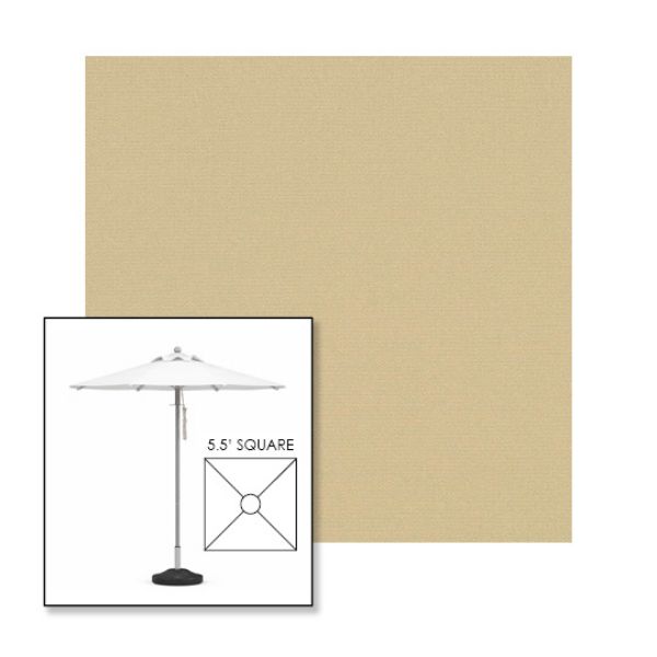 Picture of Linen | 5.5' Square Heavy Duty Aluminum Market Umbrella Sunbrella® Awning Fabric
