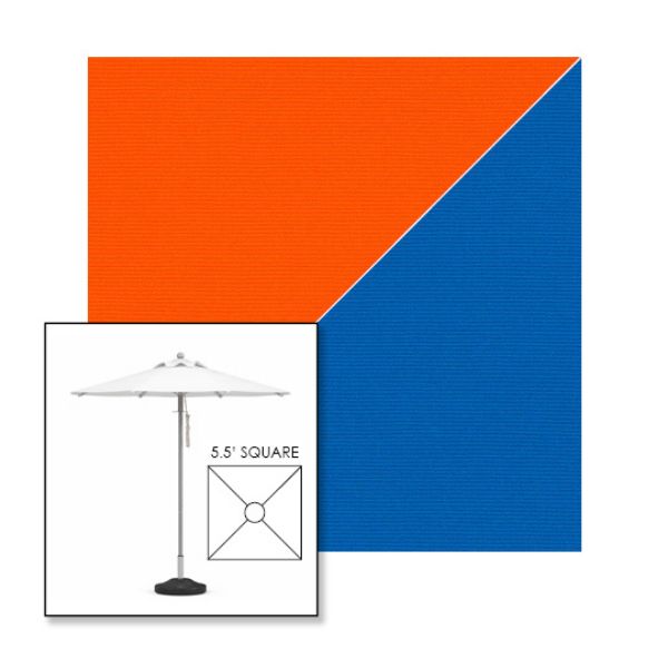 Picture of Orange Pacific | 5.5' Square Heavy Duty Aluminum Market Umbrella Sunbrella® Awning Fabric