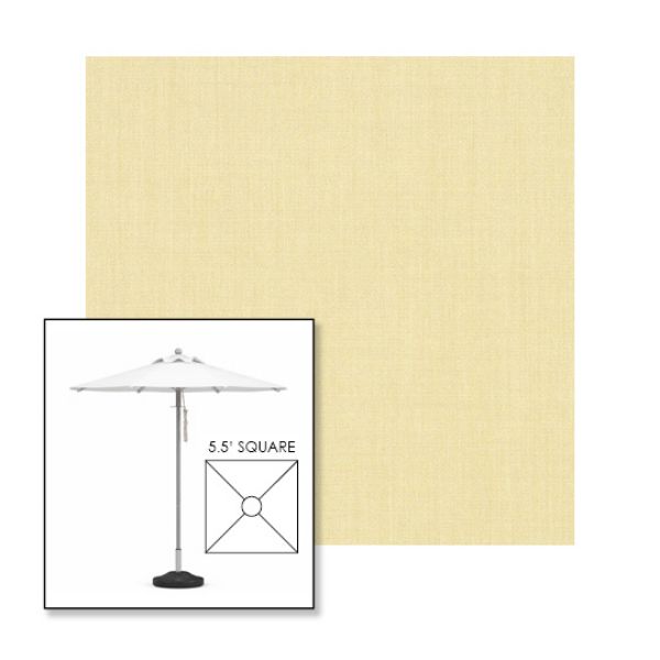 Picture of Parchment | 5.5' Square Heavy Duty Aluminum Market Umbrella Sunbrella® Awning Fabric