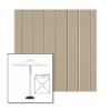Picture of Putty Regimental | 5.5' Square Heavy Duty Aluminum Market Umbrella Sunbrella® Awning Fabric