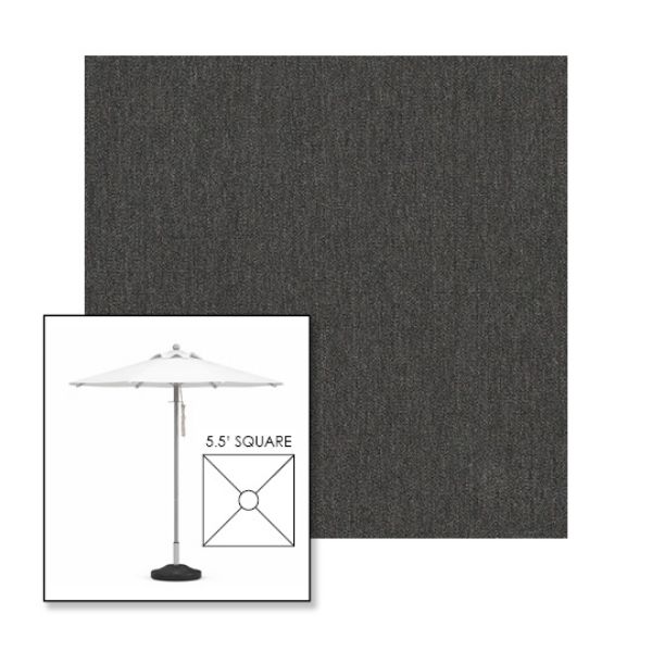 Picture of Slate | 5.5' Square Heavy Duty Aluminum Market Umbrella Sunbrella® Awning Fabric