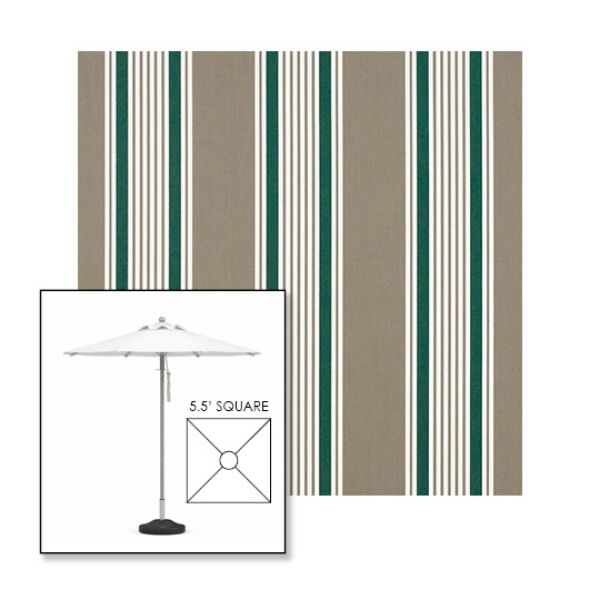 Picture of Taupe 2 | 5.5' Square Heavy Duty Aluminum Market Umbrella Sunbrella® Awning Fabric
