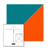 Picture of Turquoise Orange | 5.5' Square Heavy Duty Aluminum Market Umbrella Sunbrella® Awning Fabric