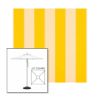 Picture of Beaufort Yellow White | 6.5' Square Heavy Duty Aluminum Market Umbrella Sunbrella® Awning Fabric
