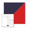 Picture of Captain Navy Logo Red | 6.5' Square Heavy Duty Aluminum Market Umbrella Sunbrella® Awning Fabric