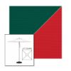 Picture of Forest Green Jockey Red | 6.5' Square Heavy Duty Aluminum Market Umbrella Sunbrella® Awning Fabric