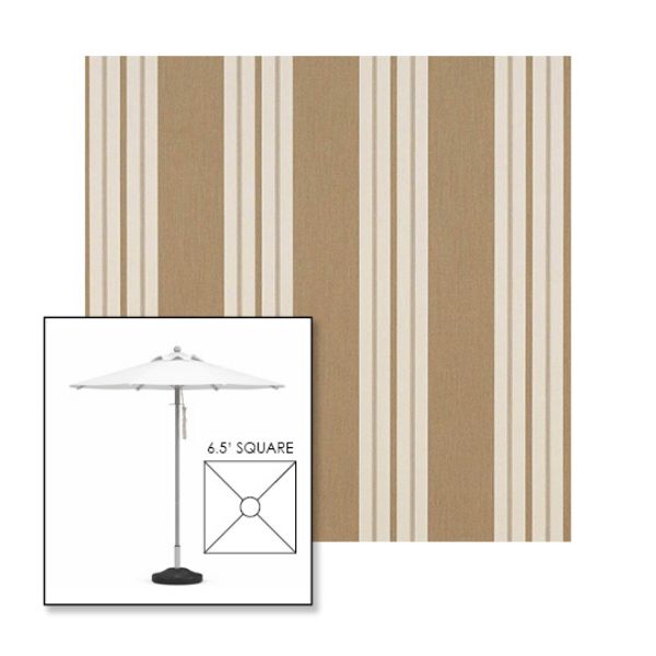 Picture of Heather Beige Classic | 6.5' Square Heavy Duty Aluminum Market Umbrella Sunbrella® Awning Fabric