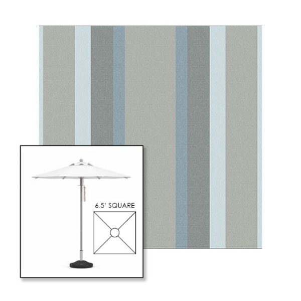 Picture of Marco Blue Grey | 6.5' Square Heavy Duty Aluminum Market Umbrella Sunbrella® Awning Fabric