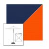 Picture of Marine Blue Orange | 6.5' Square Heavy Duty Aluminum Market Umbrella Sunbrella® Awning Fabric