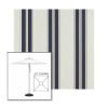 Picture of Navy Taupe Fancy | 6.5' Square Heavy Duty Aluminum Market Umbrella Sunbrella® Awning Fabric