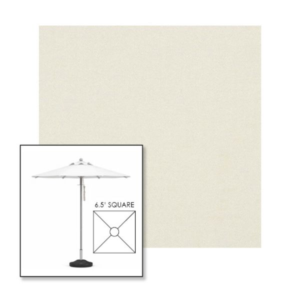 Picture of Oyster | 6.5' Square Heavy Duty Aluminum Market Umbrella Sunbrella® Awning Fabric