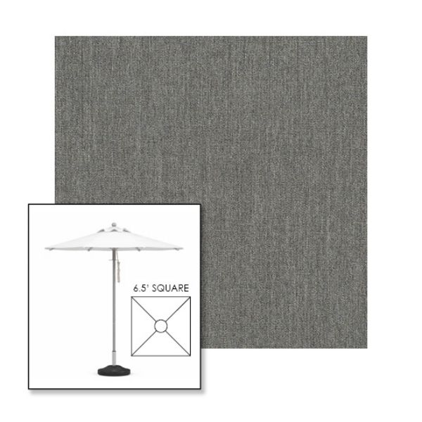 Picture of Smoke | 6.5' Square Heavy Duty Aluminum Market Umbrella Sunbrella® Awning Fabric
