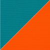 Picture of Turquoise Orange | 6.5' Square Heavy Duty Aluminum Market Umbrella Sunbrella® Awning Fabric