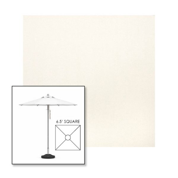 Picture of White | 6.5' Square Heavy Duty Aluminum Market Umbrella Sunbrella® Awning Fabric