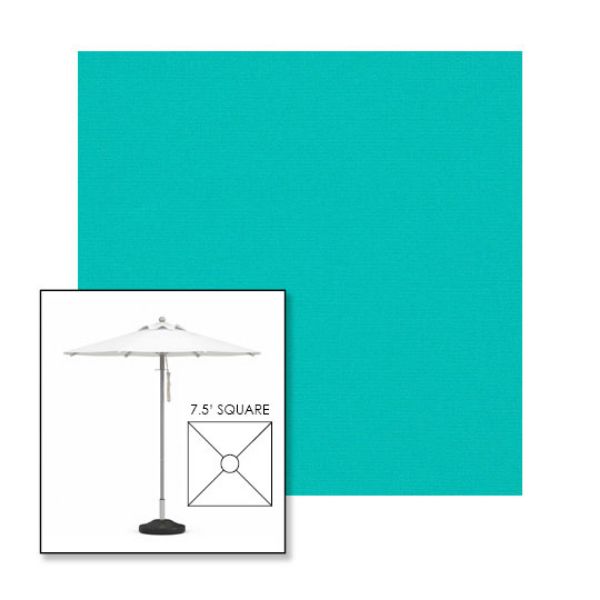Picture of Aruba | 7.5' Square Heavy Duty Aluminum Market Umbrella Sunbrella® Awning Fabric