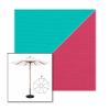 Picture of Aruba Pink | 9' Wood Frame Market Umbrella Sunbrella® Awning Fabric