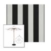 Picture of Beaufort Black White | 9' Wood Frame Market Umbrella Sunbrella® Awning Fabric