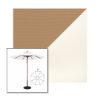 Picture of Beige White | 9' Wood Frame Market Umbrella Sunbrella® Awning Fabric