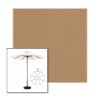 Picture of Beige | 9' Wood Frame Market Umbrella Sunbrella® Awning Fabric