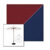 Picture of Burgundy Marine Blue | 9' Wood Frame Market Umbrella Sunbrella® Awning Fabric