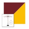 Picture of Burgundy Sunflower | 9' Wood Frame Market Umbrella Sunbrella® Awning Fabric