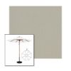 Picture of Cadet Grey | 9' Wood Frame Market Umbrella Sunbrella® Awning Fabric