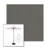 Picture of Charcoal Grey | 9' Wood Frame Market Umbrella Sunbrella® Awning Fabric
