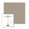 Picture of Fawn | 9' Wood Frame Market Umbrella Sunbrella® Awning Fabric