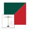 Picture of Forest Green Jockey Red | 9' Wood Frame Market Umbrella Sunbrella® Awning Fabric