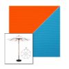 Picture of Orange Azure | 9' Wood Frame Market Umbrella Sunbrella® Awning Fabric