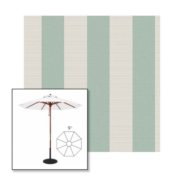 Picture of Paxton Dew | 9' Wood Frame Market Umbrella Sunbrella® Awning Fabric