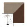 Picture of Taupe True Brown | 9' Wood Frame Market Umbrella Sunbrella® Awning Fabric