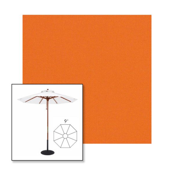 Picture of Tuscan | 9' Wood Frame Market Umbrella Sunbrella® Awning Fabric