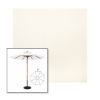 Picture of White | 9' Wood Frame Market Umbrella Sunbrella® Awning Fabric