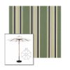 Picture of Ashford Forest | 11' Wood Frame Market Umbrella Sunbrella® Awning Fabric