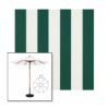 Picture of Beaufort Forest Green Natural | 11' Wood Frame Market Umbrella Sunbrella® Awning Fabric