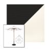 Picture of Black White | 11' Wood Frame Market Umbrella Sunbrella® Awning Fabric
