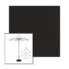 Picture of Black | 11' Wood Frame Market Umbrella Sunbrella® Awning Fabric
