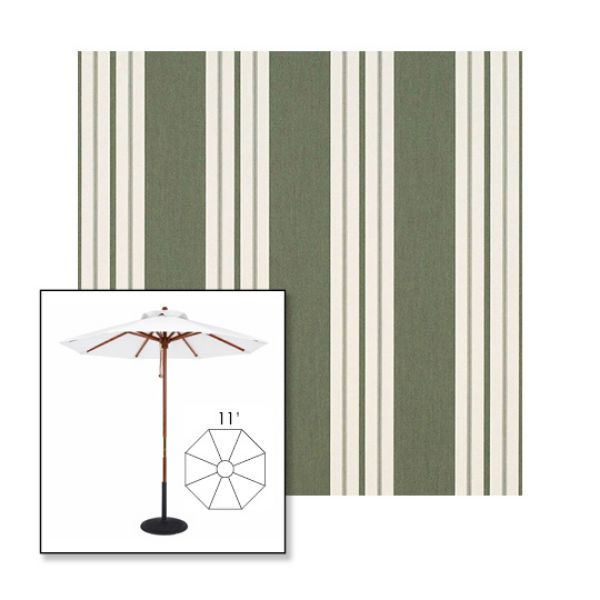 Picture of Fern Classic | 11' Wood Frame Market Umbrella Sunbrella® Awning Fabric