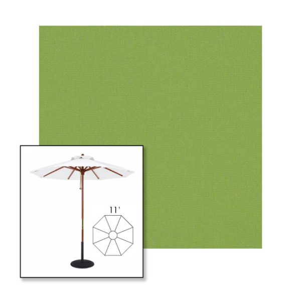 Picture of Ginkgo | 11' Wood Frame Market Umbrella Sunbrella® Awning Fabric