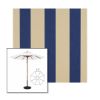 Picture of Mediterranean Canvas Block | 11' Wood Frame Market Umbrella Sunbrella® Awning Fabric