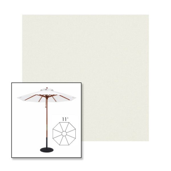 Picture of Natural | 11' Wood Frame Market Umbrella Sunbrella® Awning Fabric