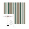 Picture of Taupe 2 | 11' Wood Frame Market Umbrella Sunbrella® Awning Fabric