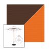 Picture of True Brown Tuscan | 11' Wood Frame Market Umbrella Sunbrella® Awning Fabric