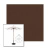 Picture of True Brown | 11' Wood Frame Market Umbrella Sunbrella® Awning Fabric