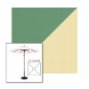 Picture of Basil Parchment | 5.5' Wood Square Frame Market Umbrella Sunbrella® Awning Fabric