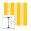 Picture of Beaufort Yellow White | 5.5' Wood Square Frame Market Umbrella Sunbrella® Awning Fabric