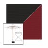 Picture of Black Burgundy | 5.5' Wood Square Frame Market Umbrella Sunbrella® Awning Fabric